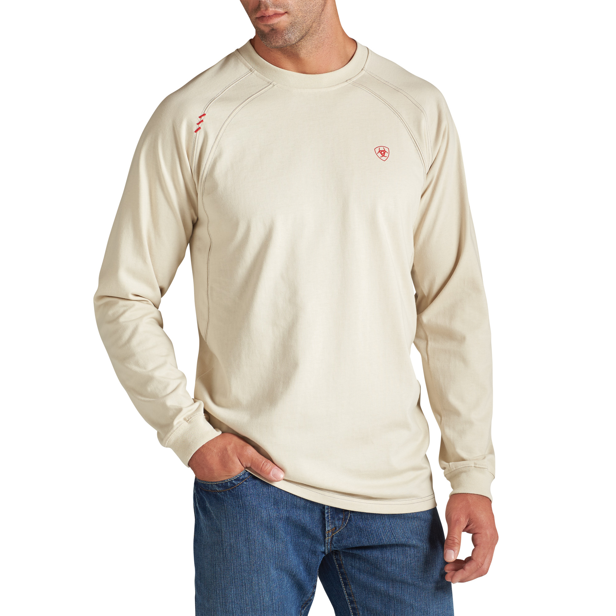 Ariat FR Work Crewneck L/S Shirt - Sand