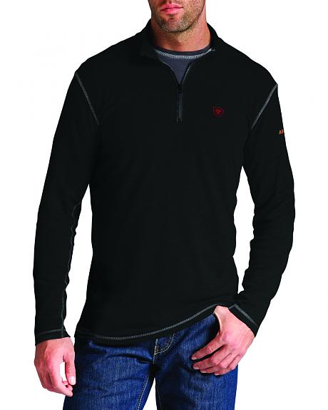 Ariat FR Polartec Quarter-Zip L/S Shirt - Black