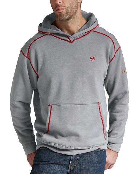 Ariat FR Polartec Hooded Pullover Sweatshirt - Heather Gray