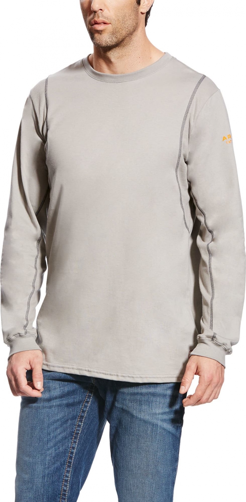 Ariat FR AC Crewneck L/S Shirt - Silver Fox