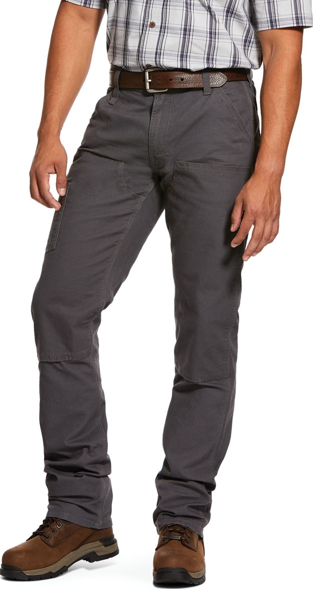 Ariat M4 Relaxed Fit Straight Leg Made Tough DuraStretch Double-Front Rebar Pant - Rebar Gray