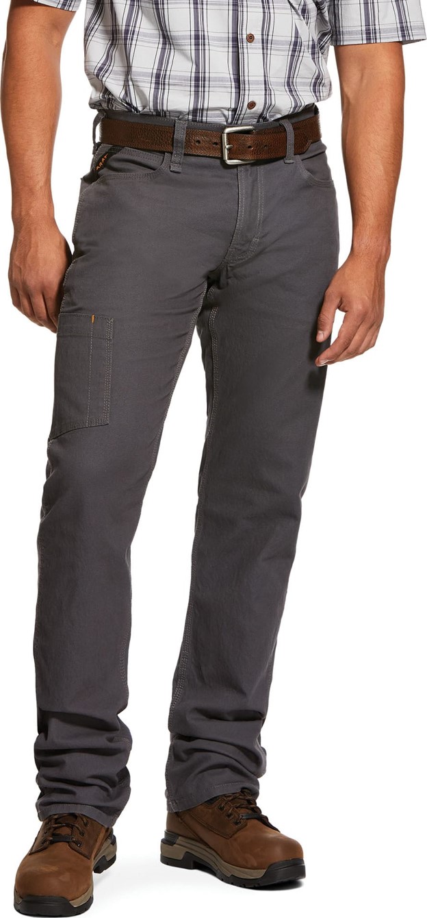 Ariat M4 Relaxed Fit Straight Leg Made Tough DuraStretch™ Rebar Pant - Rebar Gray