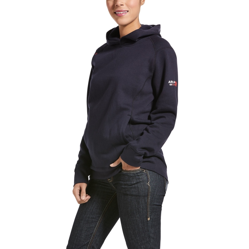 Ariat Women's FR Rev Hooded Pullover Sweatshirt - Navy