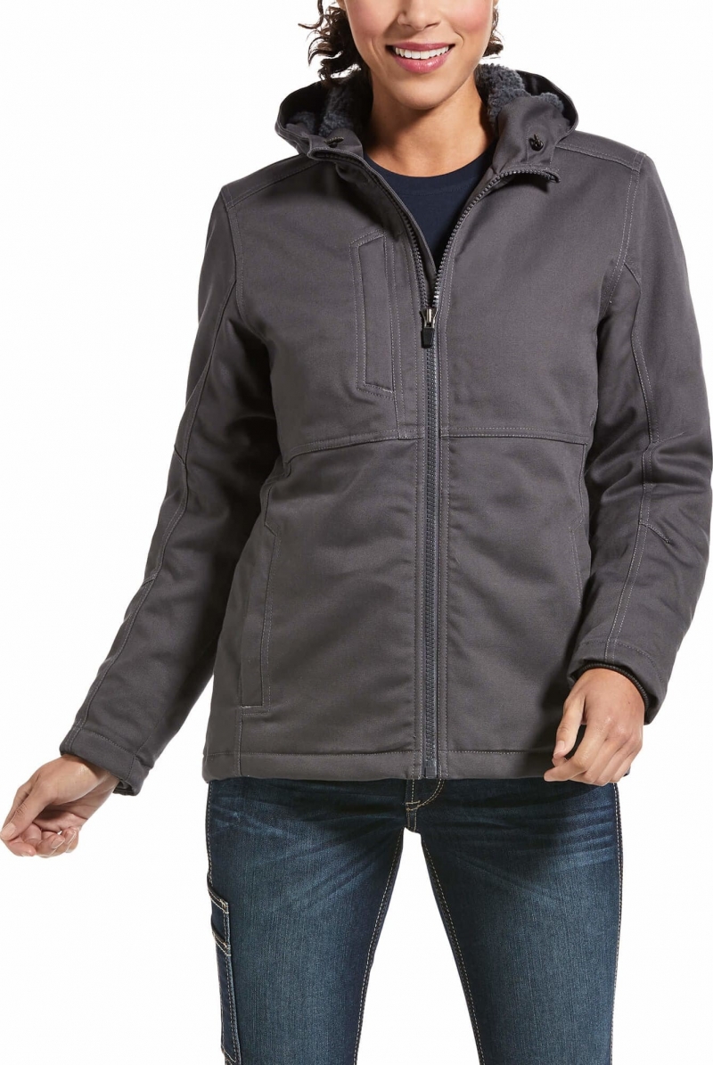 Ariat Women's Rebar Duracanvas Insulated Jacket - Rebar Grey