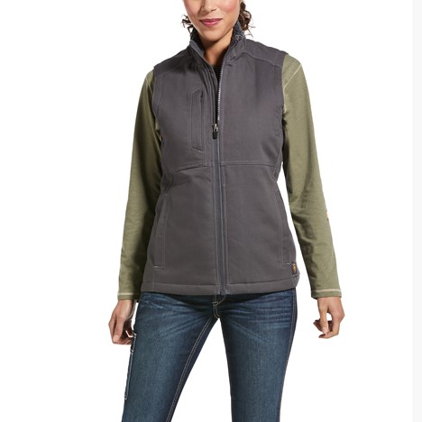 Ariat Women's Rebar Duracanvas Insulated Vest - Rebar Grey