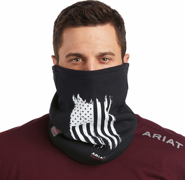 Ariat FR Polartec Neck/ Face Flag Gaiter - Black