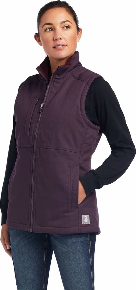 Ariat Women's Rebar Duracanvas Insulated Vest - Plum Perfect