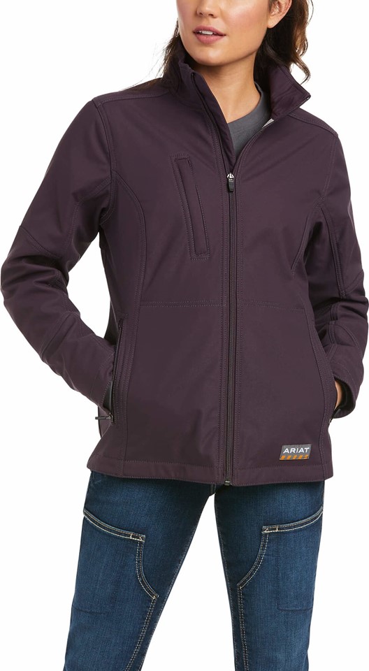 Ariat Women's Rebar Stretch Canvas Softshell Jacket - Plum Perfect