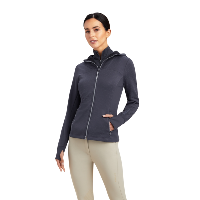 Ariat Women's Lumina Full Zip Hoodie - Ebony