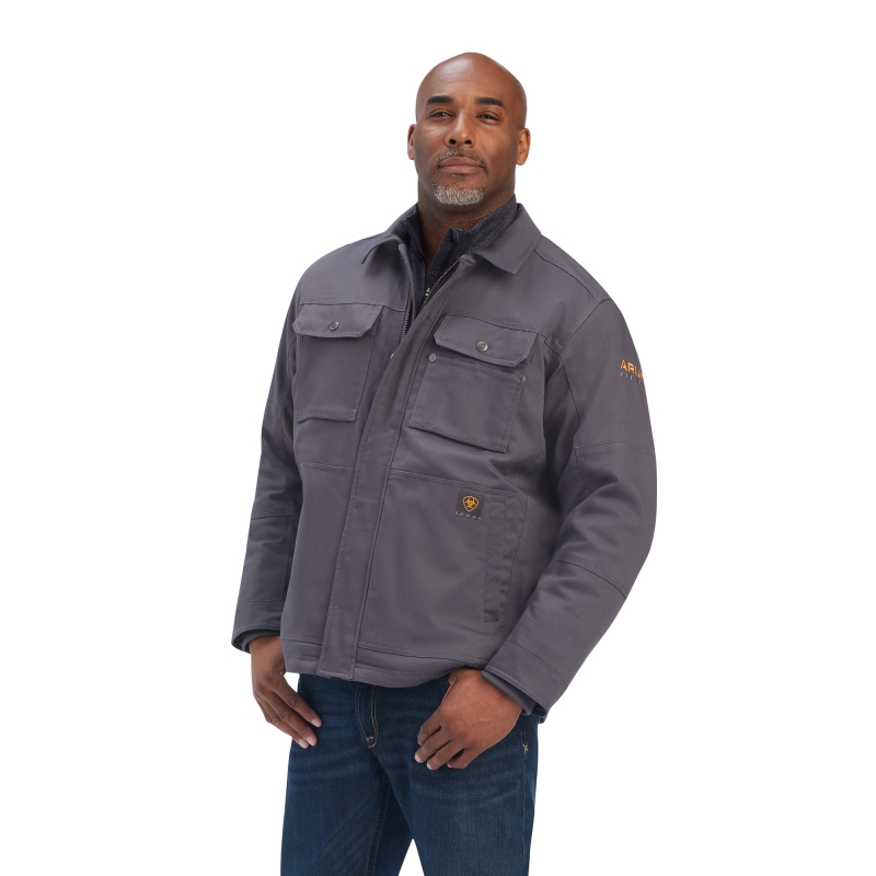 Ariat Rebar DuraCanvas Sherpa Lined Coat - Rebar Grey