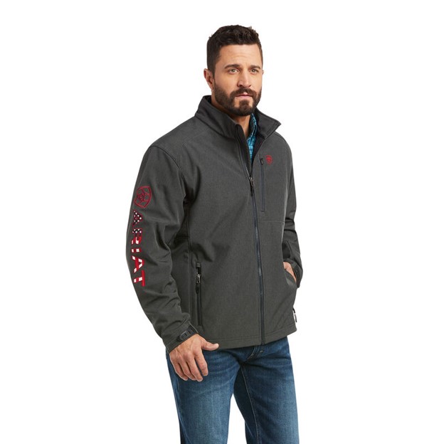 Ariat Logo 2.0 Softshell Jacket - Char/ Americana