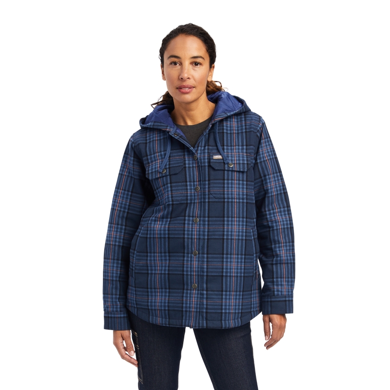 Ariat Women's Rebar Flannel Shirt Jacket - Navy