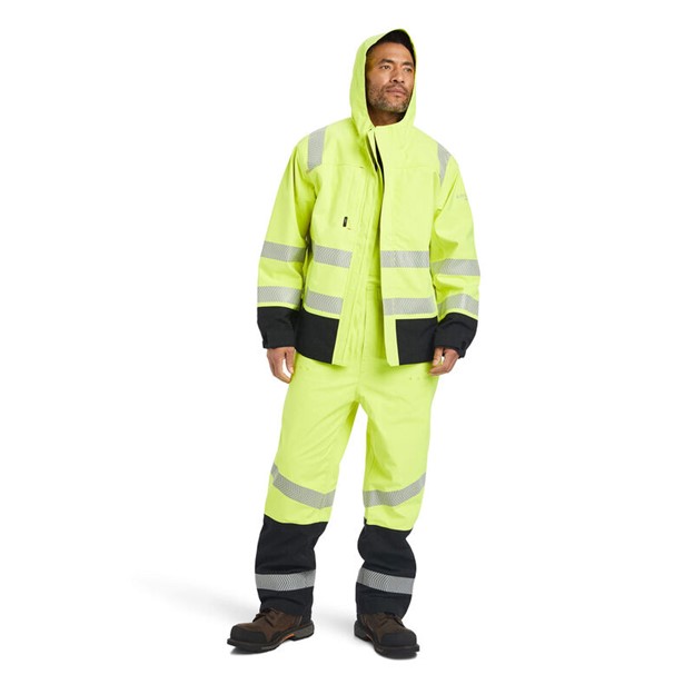 Ariat FR Hi-Vis Class 3 Hooded Waterproof Jacket - Hi-Vis Yellow