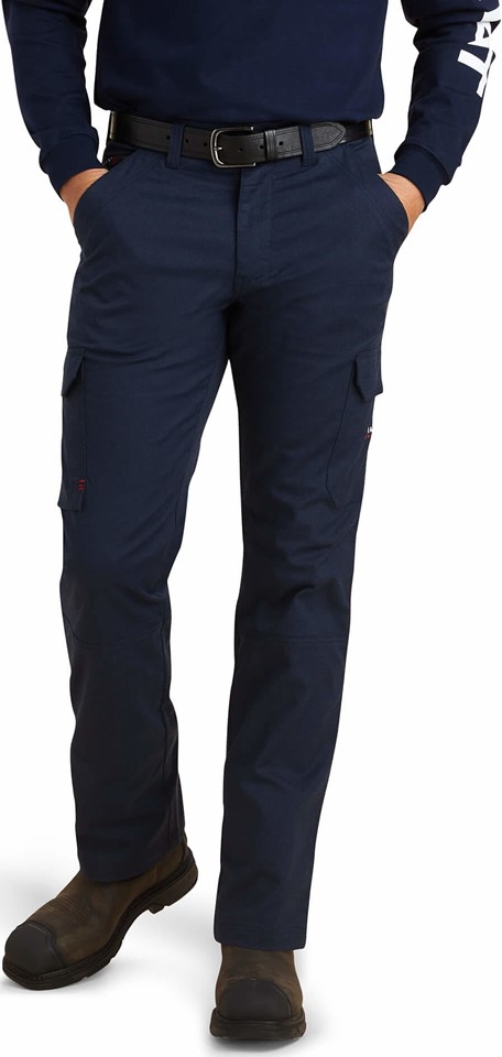 Ariat FR M7 Slim Fit DuraLight Stretch Twill Straight Leg Cargo Pant - Navy