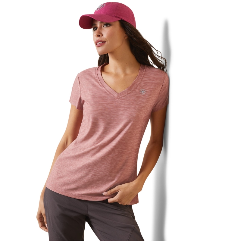 Ariat Women's Laguna V-Neck S/S Shirt - Nostalgia Rose