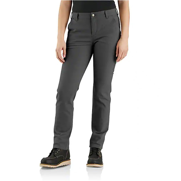 Carhartt Women's Rugged Flex Relaxed Fit Canvas Straight Leg Pant - Shadow