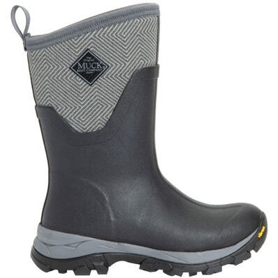 Muck Women's Arctic Ice AGAT Mid - Black/ Gray Geometric