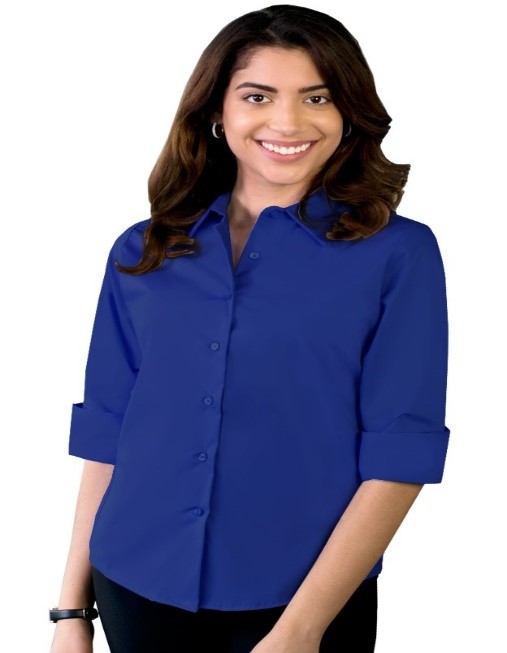 *SALE* ONLY S - M - 2XL LEFT IN STOCK!! Blue Generation Women's Stretch Poplin 3/4 Sleeve Shirt