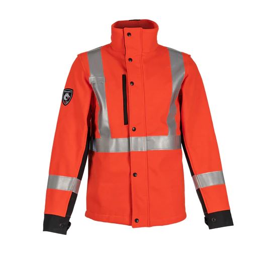 Dragonwear The Shield FR HI-VIS Class 2 Soft Shell Jacket - Hi-Vis Orange