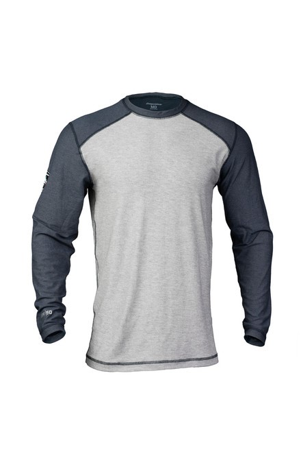 Dragonwear Pro Dry Tech Baseball L/S - Gray/Navy