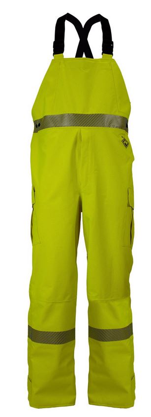 NSA FR HYDROFLASH Foul Weather Bib - HI Vis Yellow