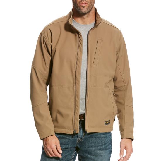 *SALE* ONLY S - 2XL LEFT!! Ariat Rebar Canvas Softshell Jacket - Khaki