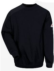 Bulwark FR Crewneck Pullover Sweatshirt - Navy