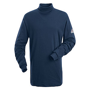 Bulwark FR Tagless L/S Mock Turtleneck - Navy